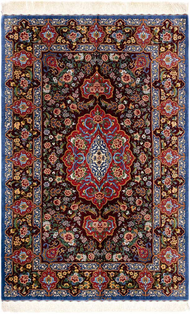 4' 4 x 6' 5 Ghom Silk Rug