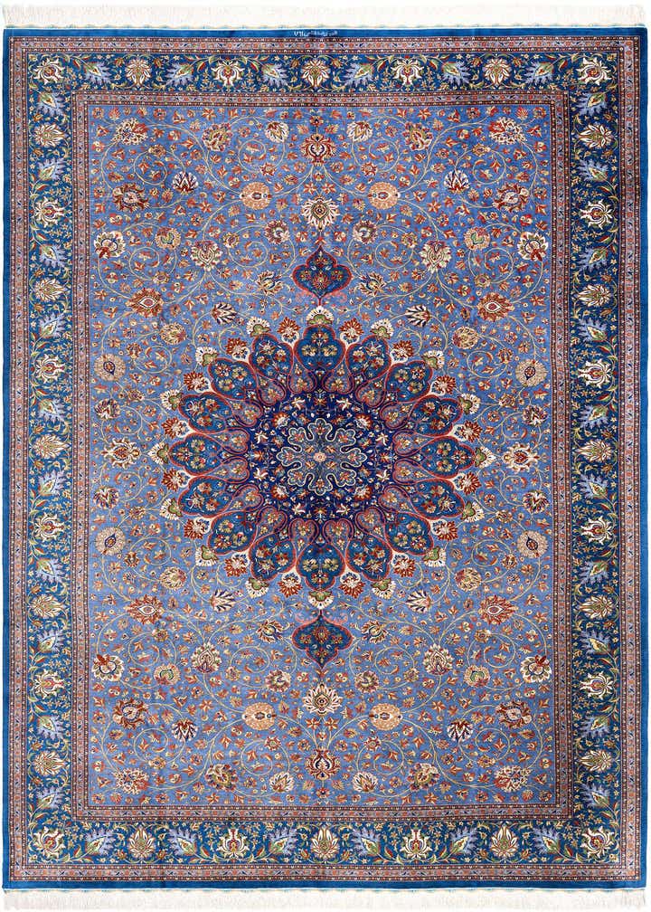 6' 9 x 9' 9 Ghom Silk Rug