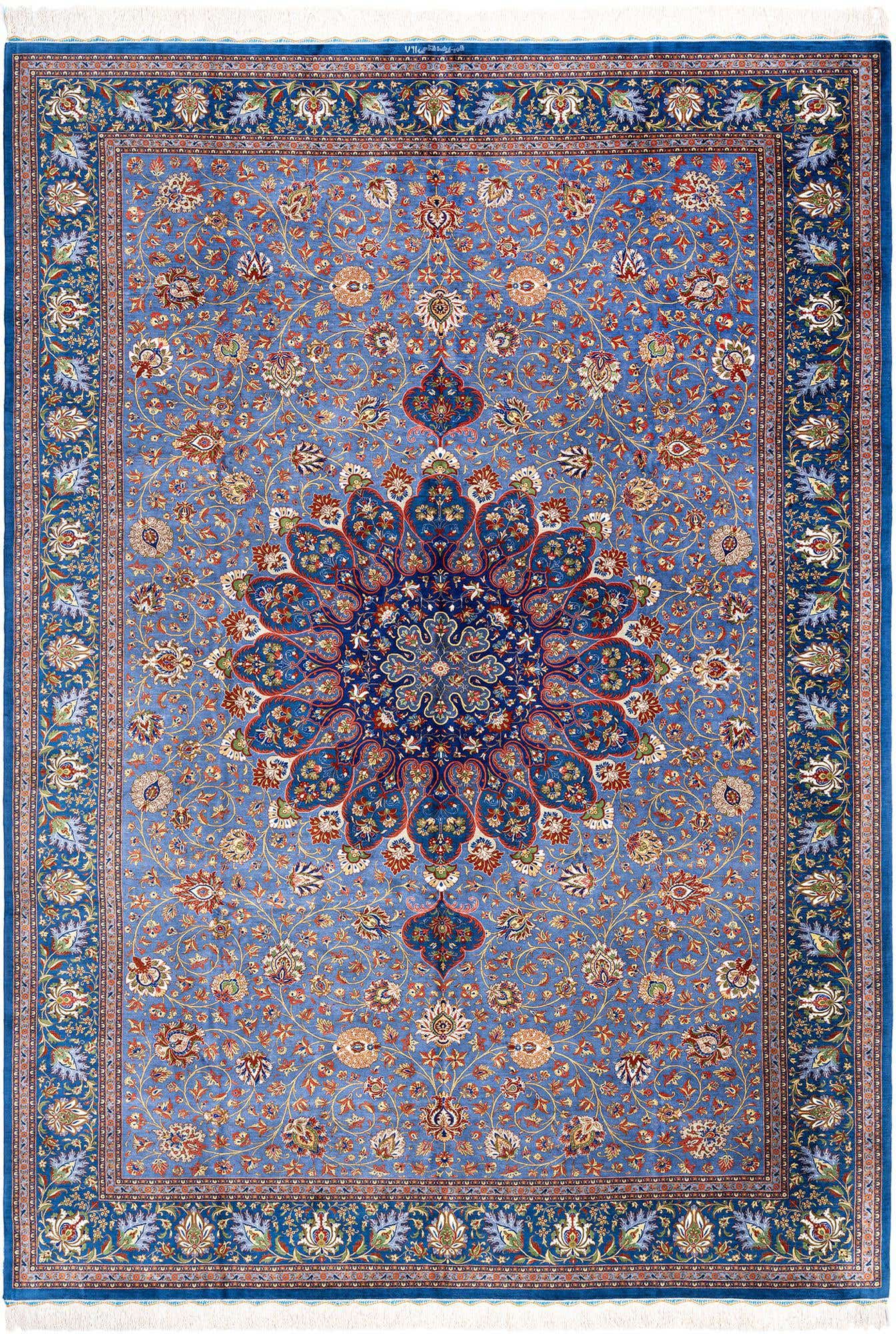 6' 9 x 9' 9 Ghom Silk Rug
