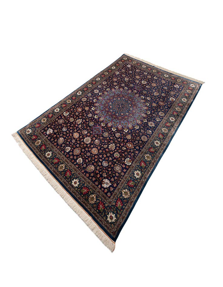 Detail image of 6' 7 x 9' 9 Ghom Silk Rug