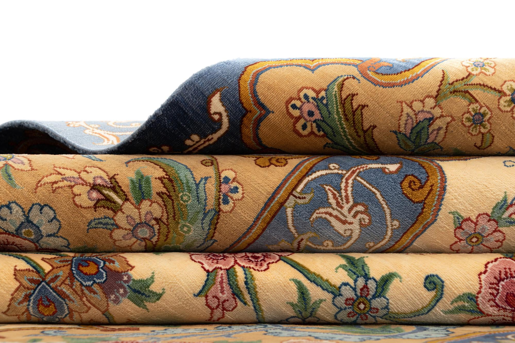 6' 6 x 8' 1 Ghom Silk Rug