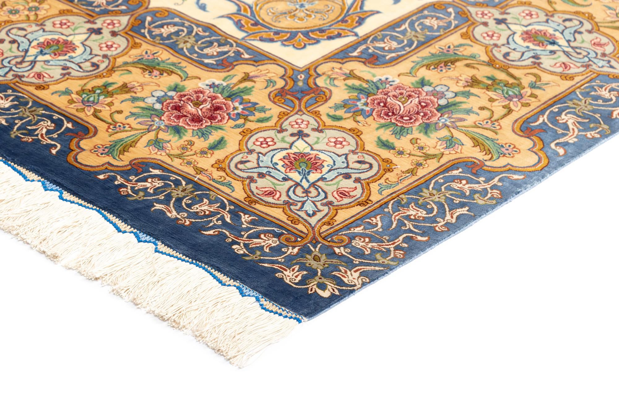 6' 6 x 8' 1 Ghom Silk Rug