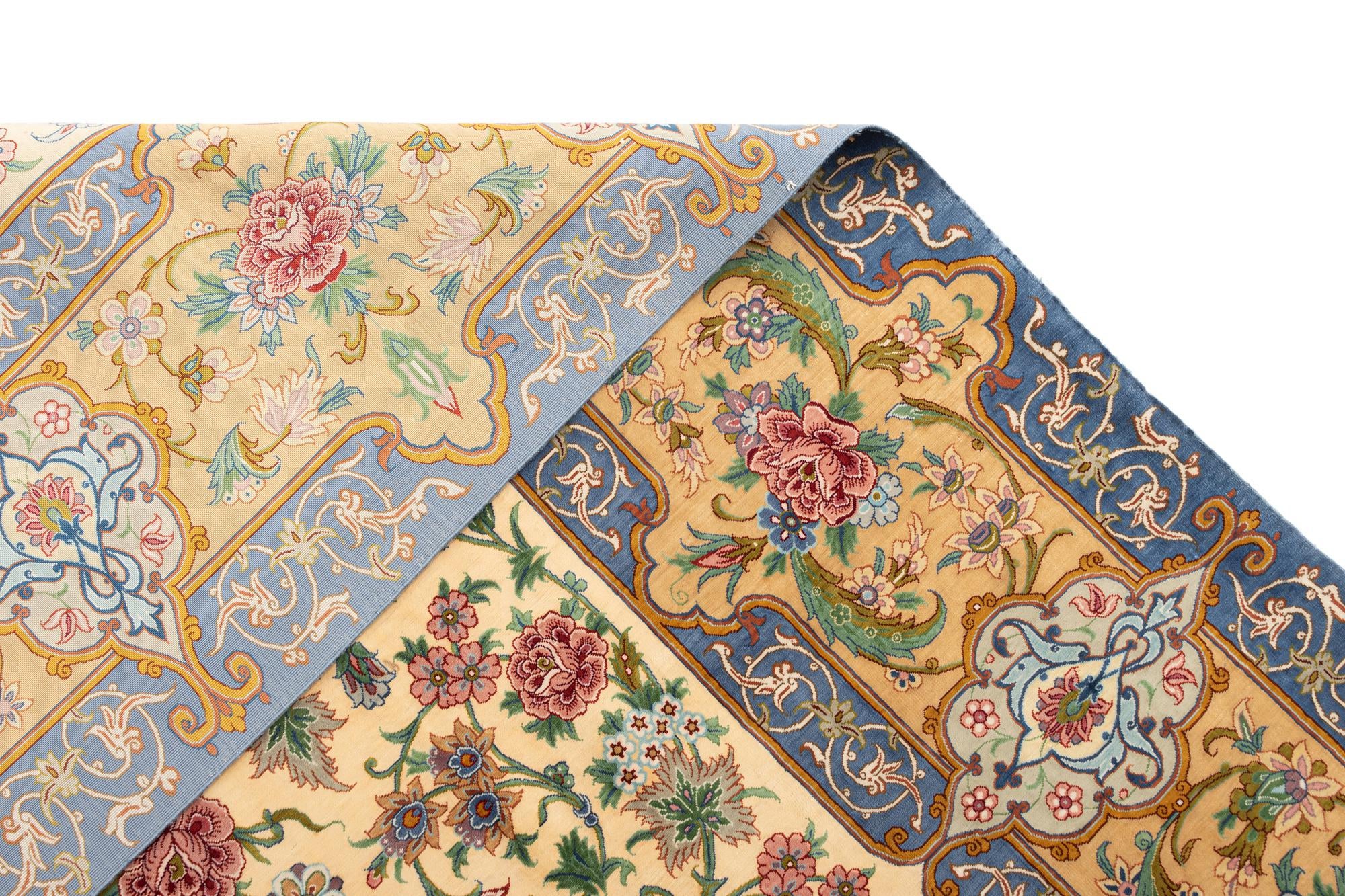 6' 6 x 8' 1 Ghom Silk Rug