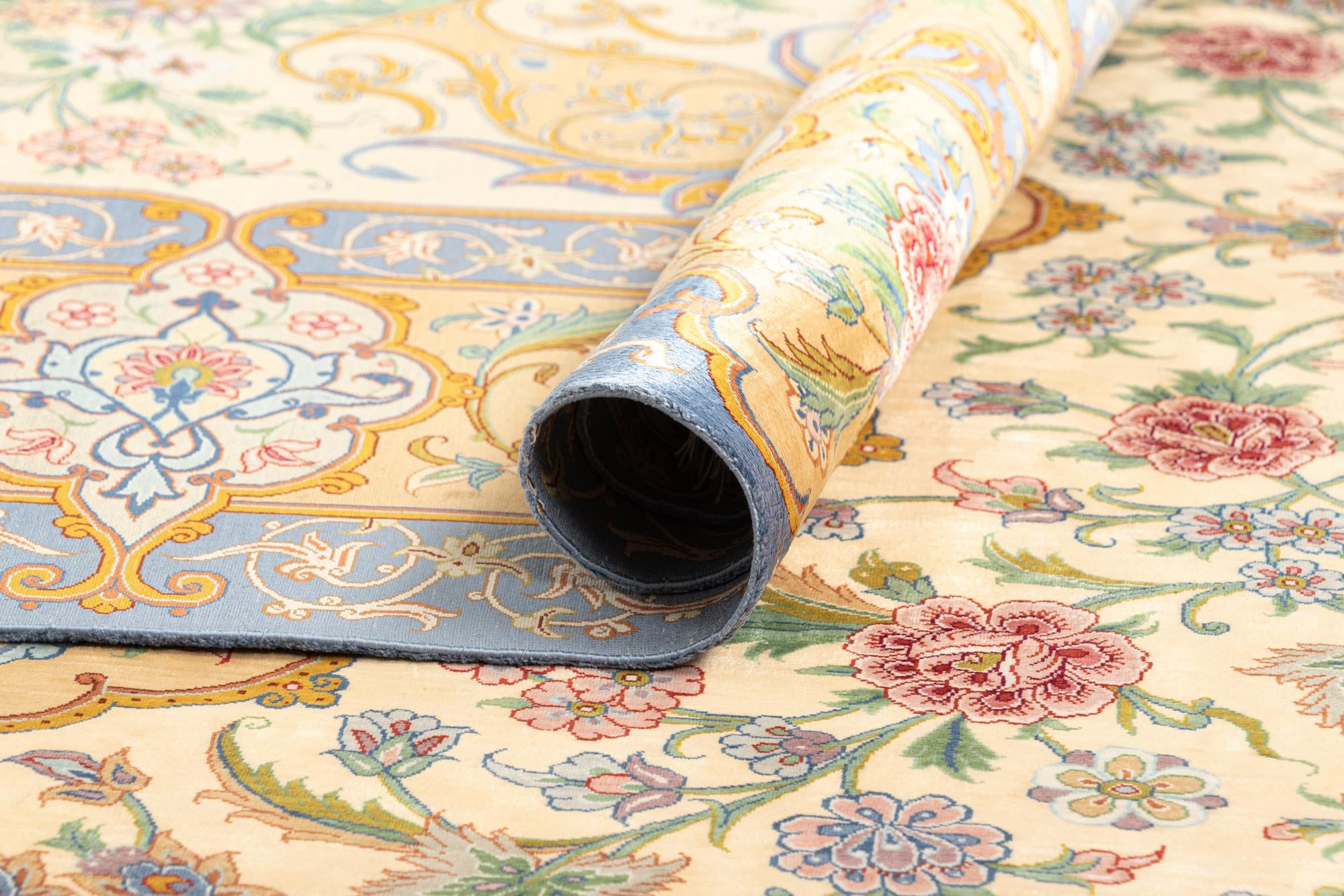 6' 6 x 8' 1 Ghom Silk Rug