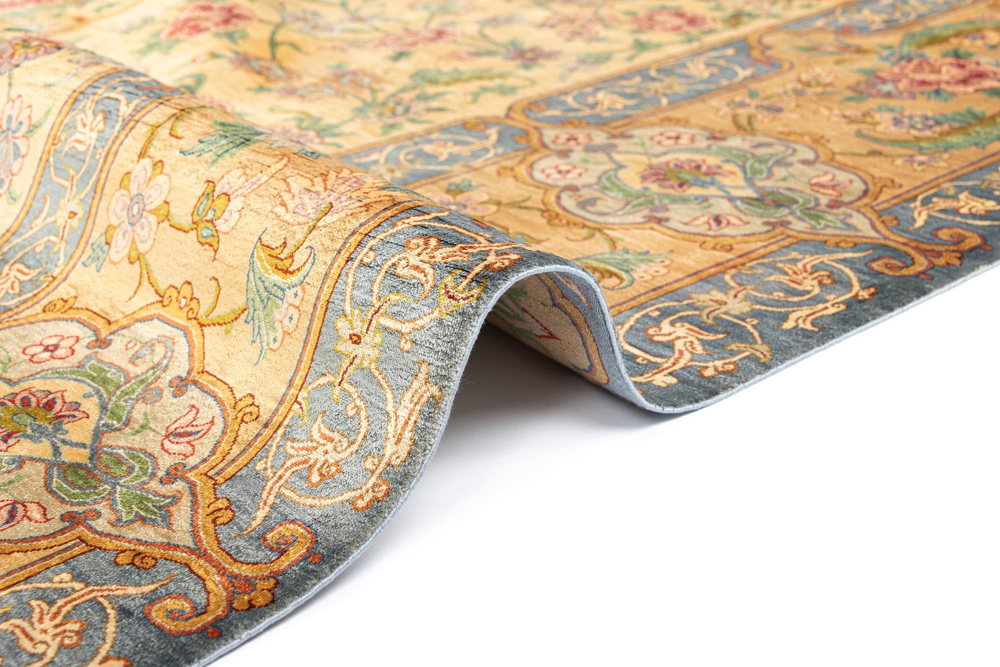 6' 8 x 8' 5 Ghom Silk Rug