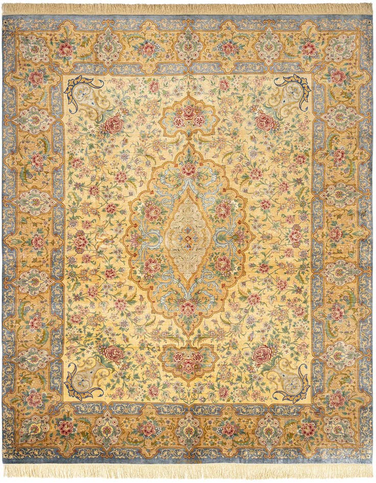 Detail image of 6' 8 x 8' 5 Ghom Silk Rug