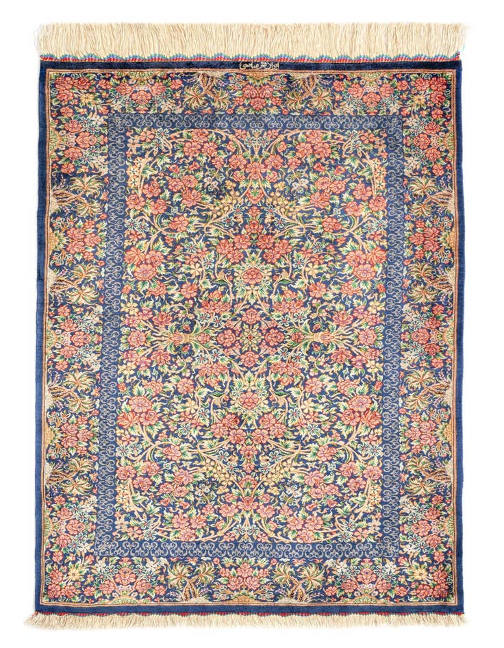 Detail image of 2' 7 x 4' 1 Ghom Silk Rug