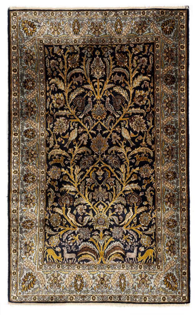 115cm x 190cm Ghom Silk Teppich