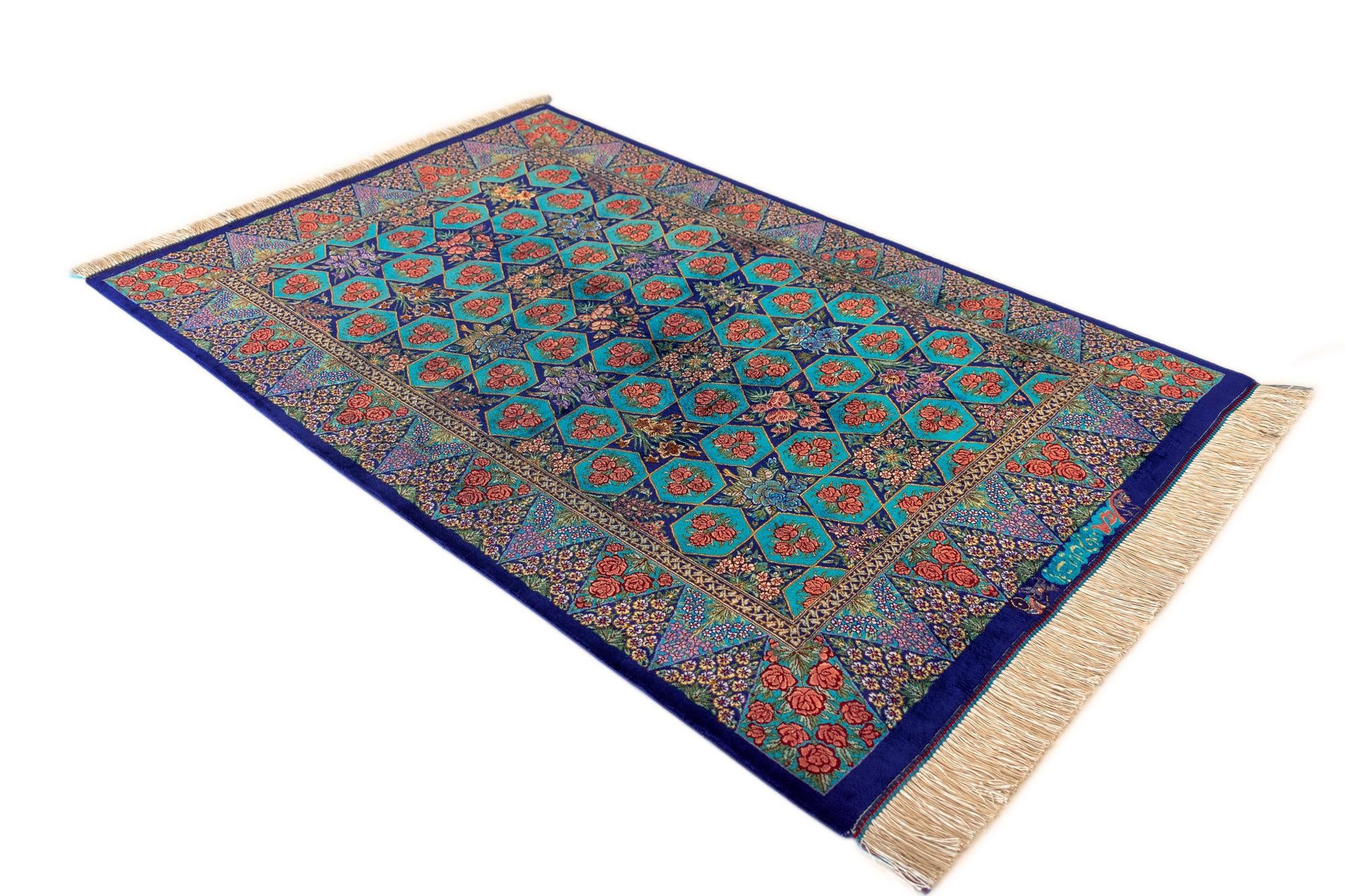 3' 3 x 4' 9 Ghom Silk Rug