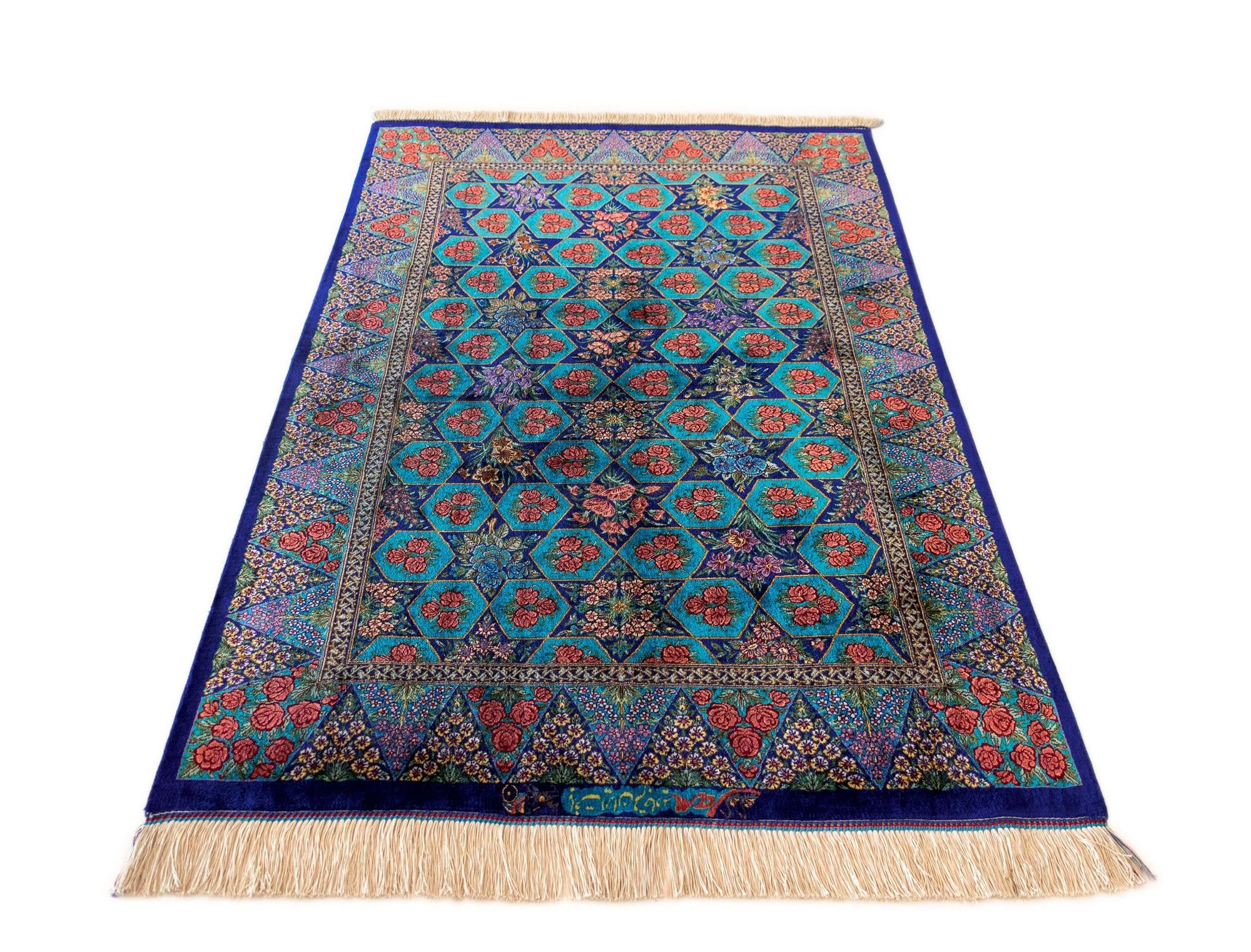 3' 3 x 4' 9 Ghom Silk Rug