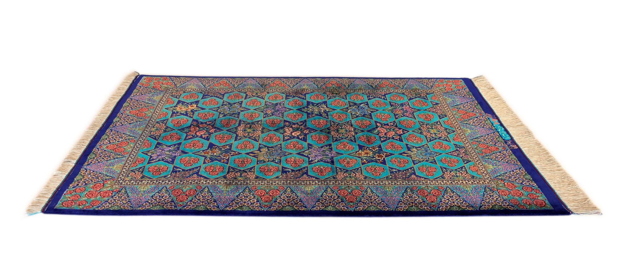 3' 3 x 4' 9 Ghom Silk Rug