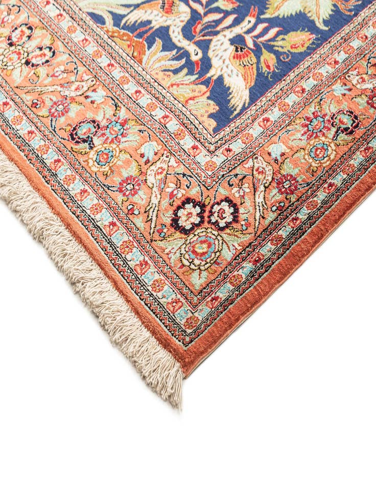 Detail image of 3' 7 x 5' 5 Ghom Silk Rug