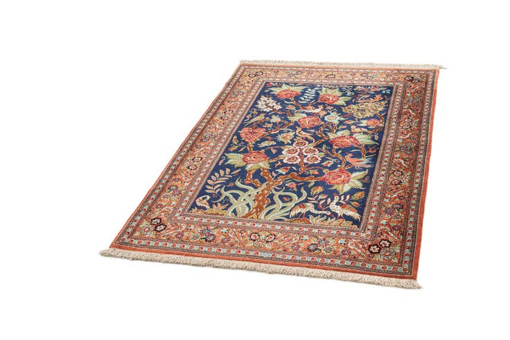 Detail image of 3' 7 x 5' 5 Ghom Silk Rug