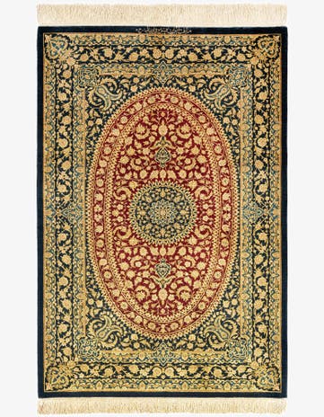 2' 7 x 3' 10 Ghom Silk Rug