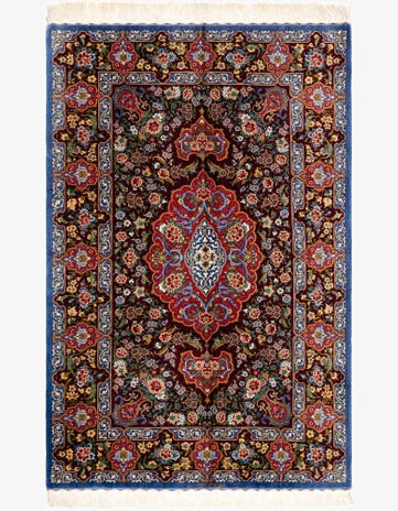 4' 4 x 6' 5 Ghom Silk Rug