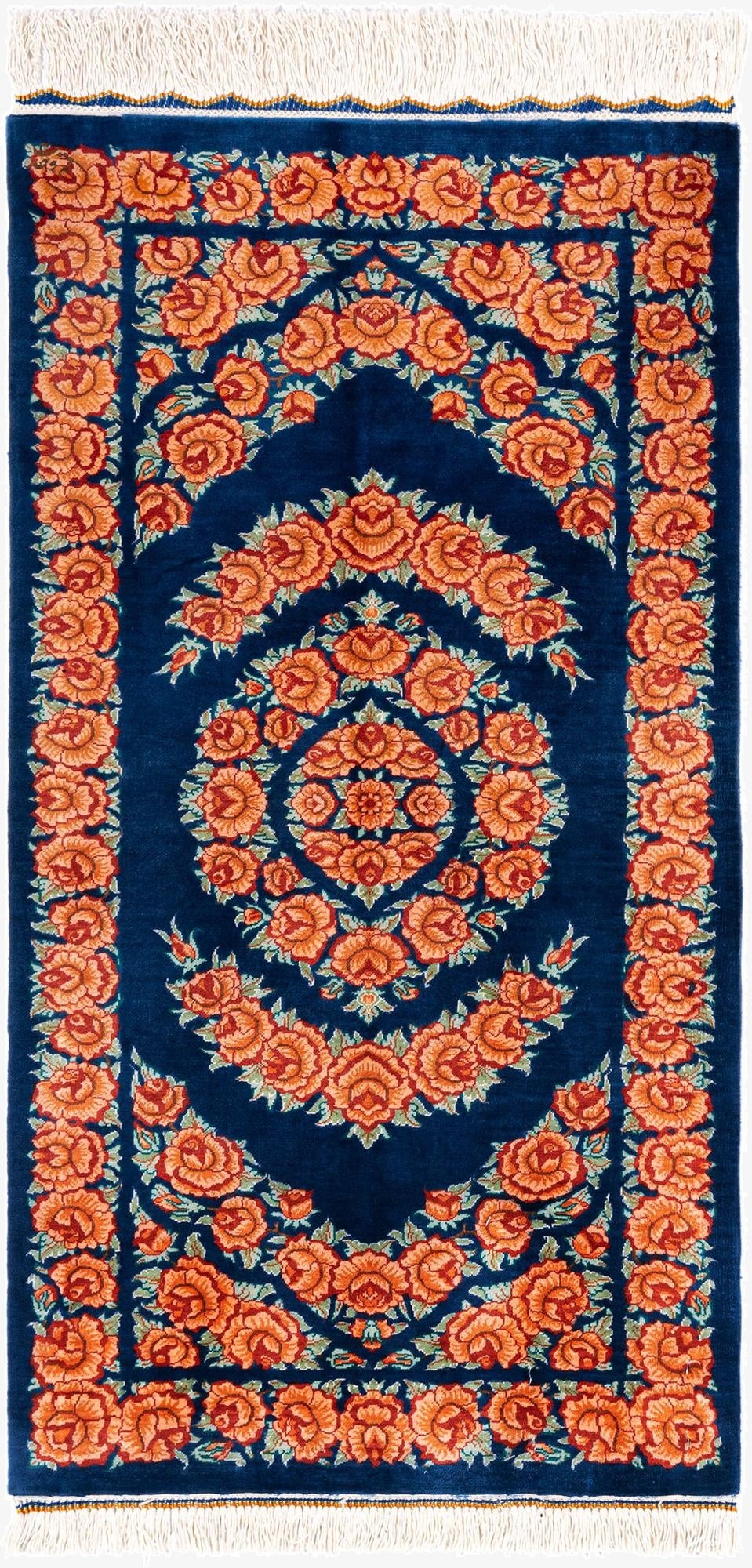 1' 6 x 2' 11 Ghom Silk Rug