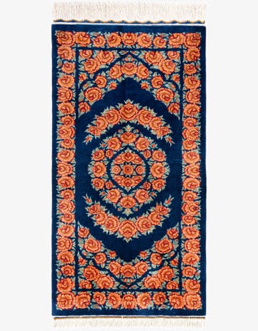 1' 6 x 2' 11 Ghom Silk Rug