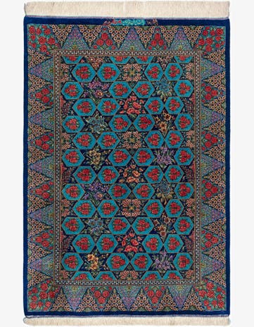 3' 3 x 4' 9 Ghom Silk Rug