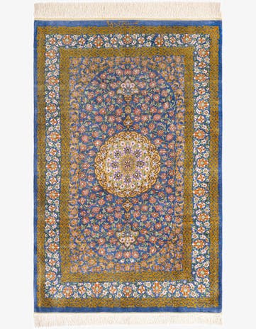 2' 7 x 4' Ghom Silk Rug