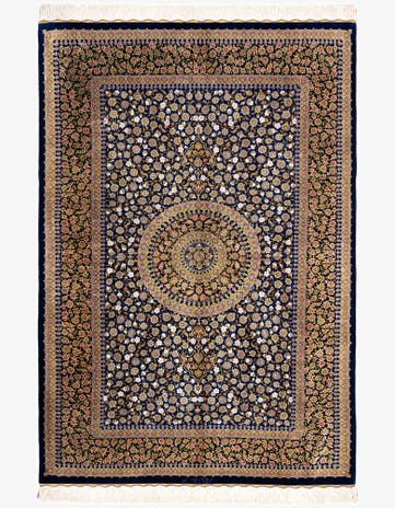 4' 4 x 6' 4 Ghom Silk Rug