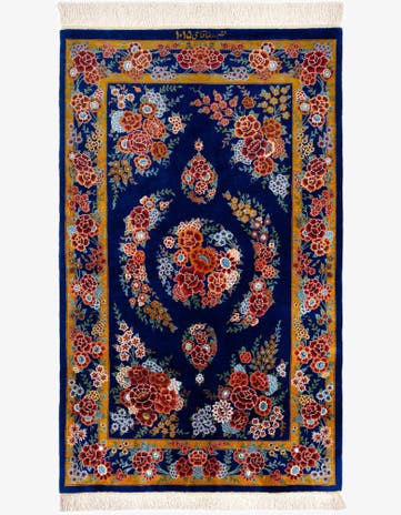 2' 6 x 4' 2 Ghom Silk Rug