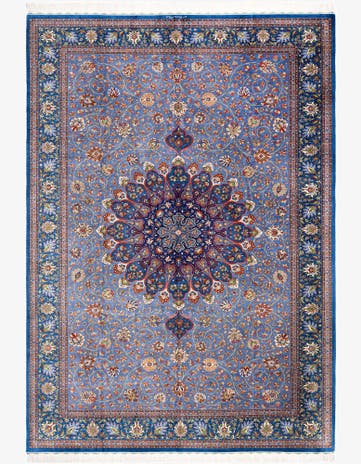 6' 9 x 9' 9 Ghom Silk Rug