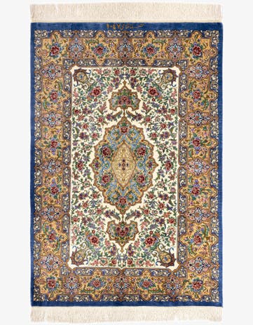 2' 7 x 3' 10 Ghom Silk Rug