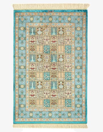 2' 6 x 3' 11 Ghom Silk Rug