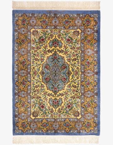 2' 8 x 3' 10 Ghom Silk Rug