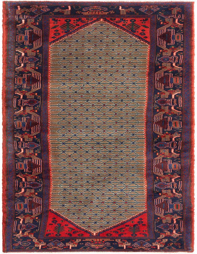 Detail image of 3' 5 x 9' 5 Hamedan Rug