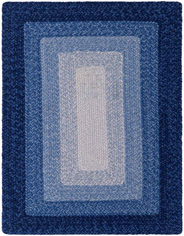 Detail image of 2' x 3' 1 Handmade Hand Braided Wool Rug