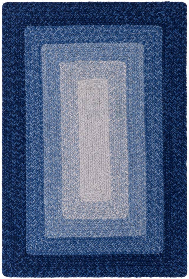 Detail image of 2' x 3' 1 Handmade Hand Braided Wool Rug