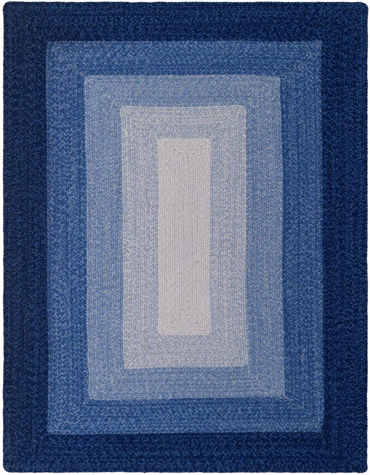 Detail image of 4' 1 x 6' 1  Hand Hand Braided Wool Rug