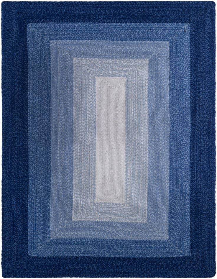 Detail image of 5' 1 x 8'  Hand Hand Braided Wool Rug