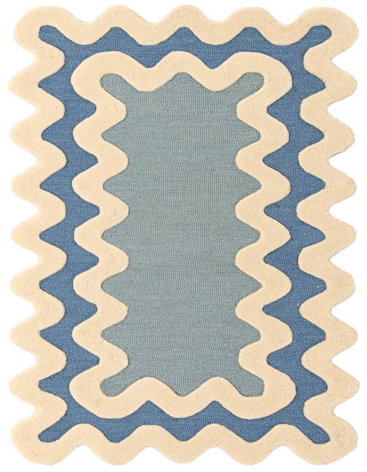 Detail image of 3' 1 x 5' 3 Happy Rugs Wiggles Wool