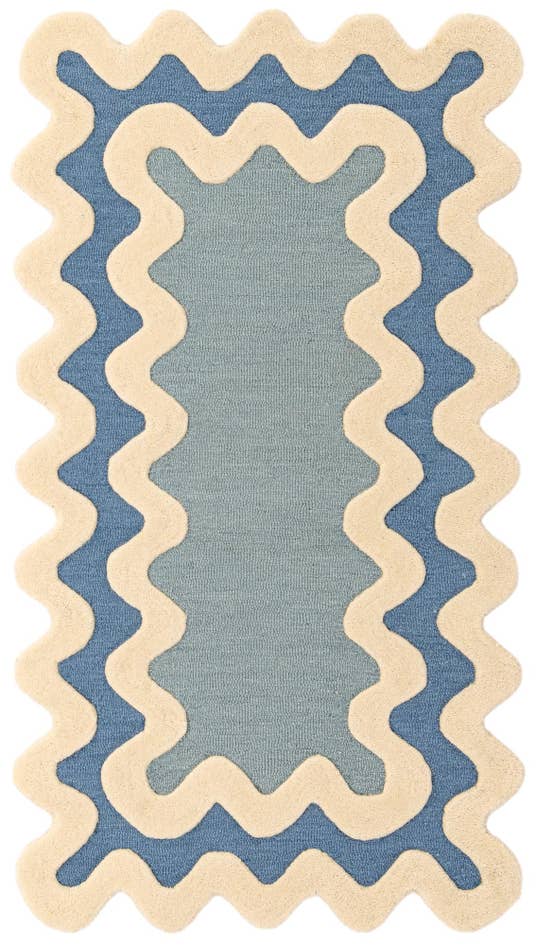 Detail image of 3' 1 x 5' 3 Happy Rugs Wiggles Wool