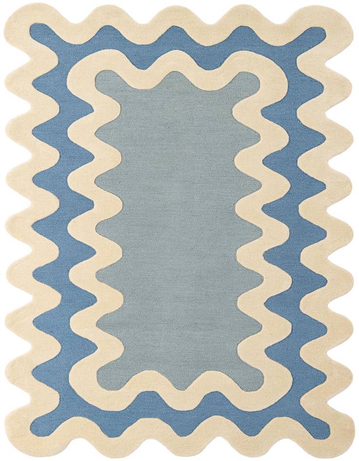 Detail image of 5' 1 x 8' Happy Rugs Wiggles Wool