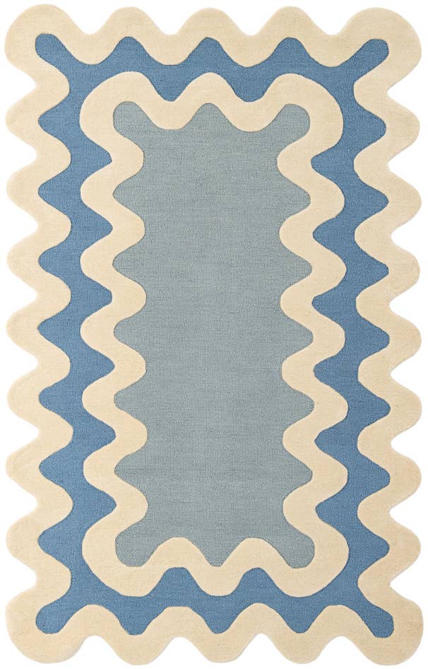 Detail image of 5' 1 x 8' Happy Rugs Wiggles Wool