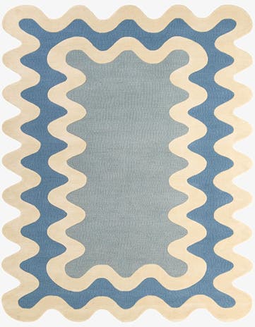 Blue Happy Rugs Wiggles Wool