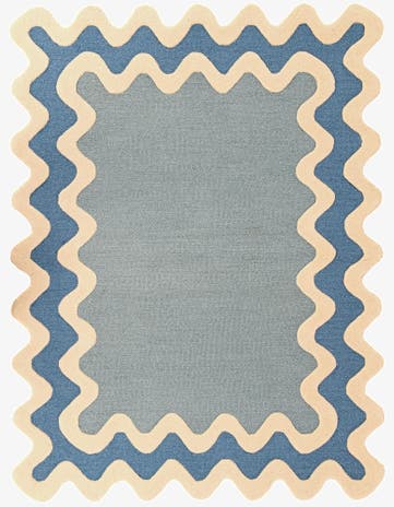 Blue Happy Rugs Wiggles Wool