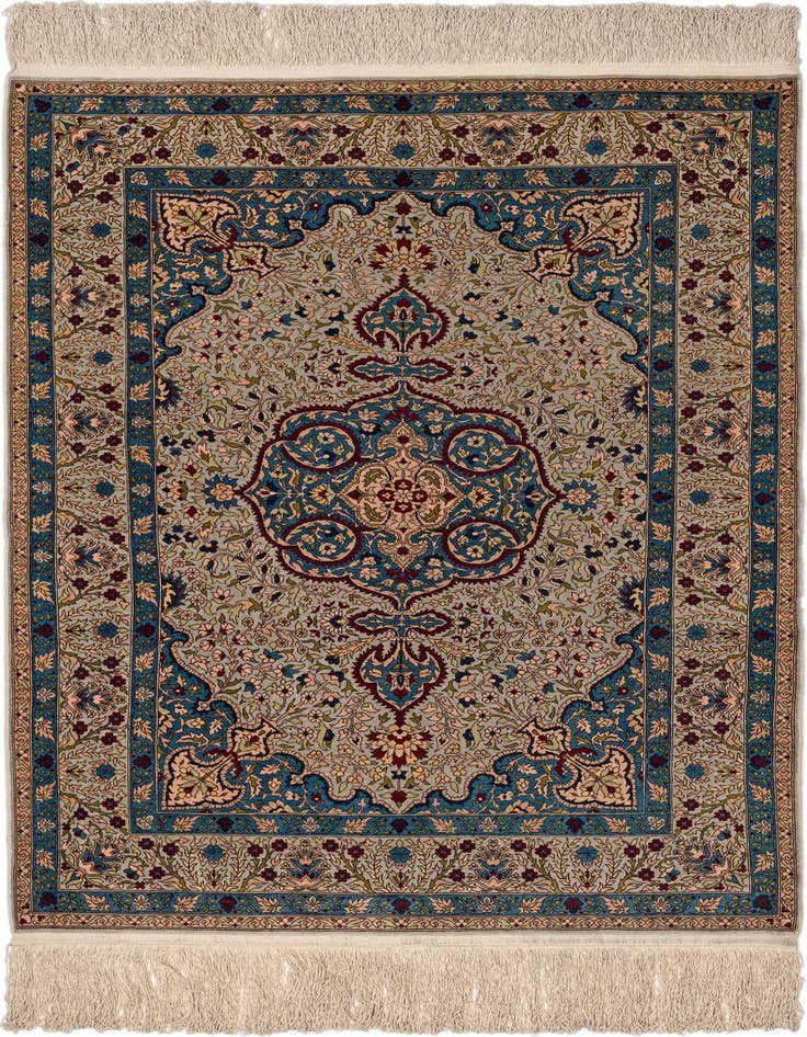 Detail image of 2' 9 x 4' 7 Hereke Silk Rug