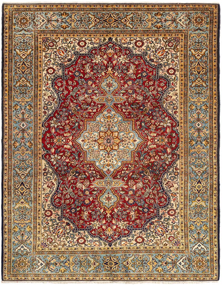 Detail image of 5' 4 x 8' 11 Hossainabad Wool Rug
