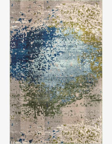 Blue Washable Hyacinth Rug