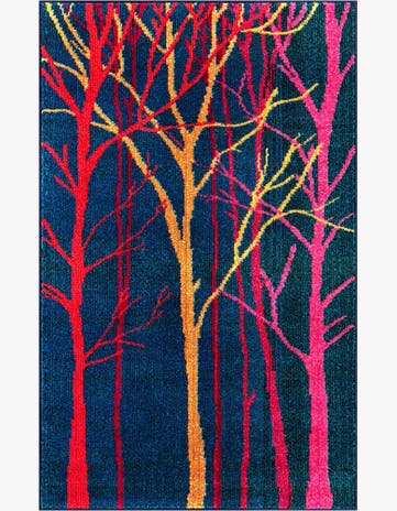 Blue Washable Hyacinth Rug