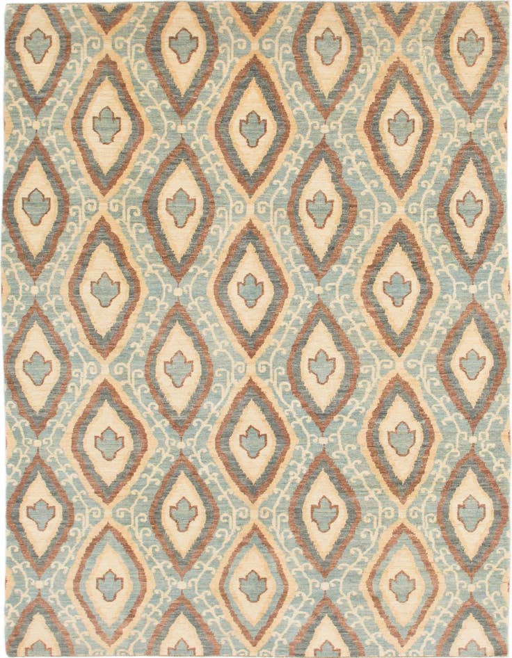 Detail image of 5' 7 x 10' 8 Hand Knotted Ikat Rug