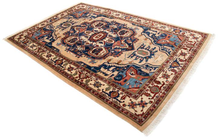 6' 9 x 10' 2 Hand Knotted Indo Heriz Wool Rug
