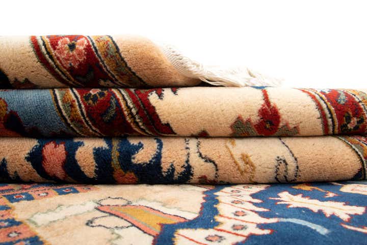 6' 9 x 10' 2 Hand Knotted Indo Heriz Wool Rug