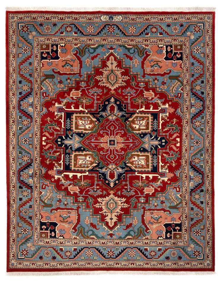 Detail image of 8' 2 x 11' 9 Hand Knotted Indo Tabriz Wool Rug