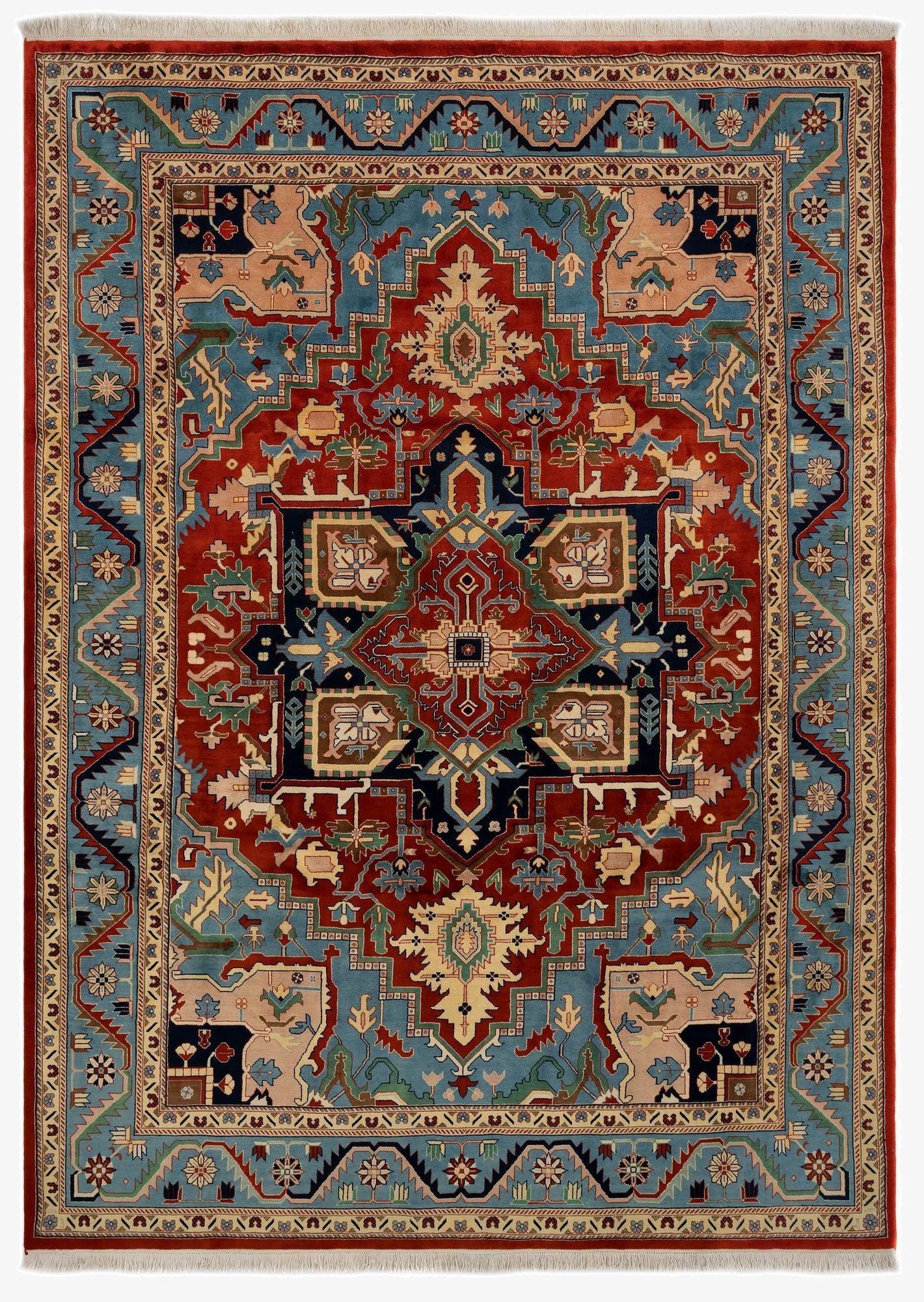 8' 4 x 11' 7  Hand Knotted Indo Tabriz Wool Rug