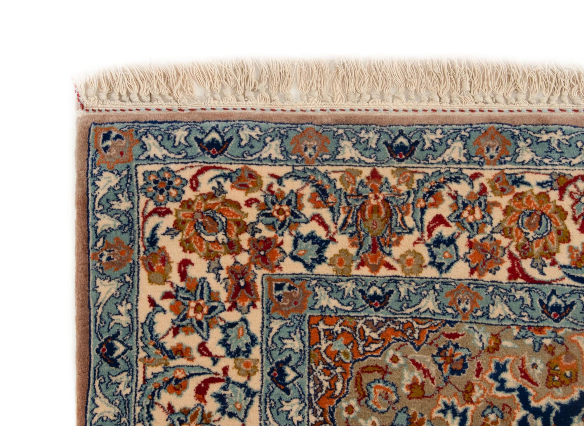 3' 4 x 5' 1 Hand Knotted Isfahan Persian Rug